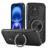 Three-core Mecha 360 Degree Rotation Magnetic Holder Phone Case