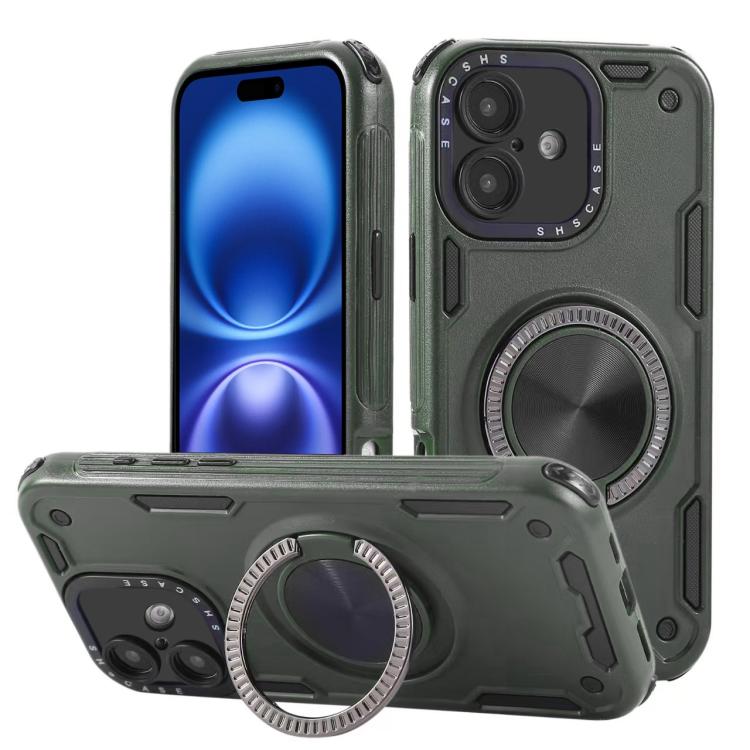 Three-core Mecha 360 Degree Rotation Magnetic Holder Phone Case