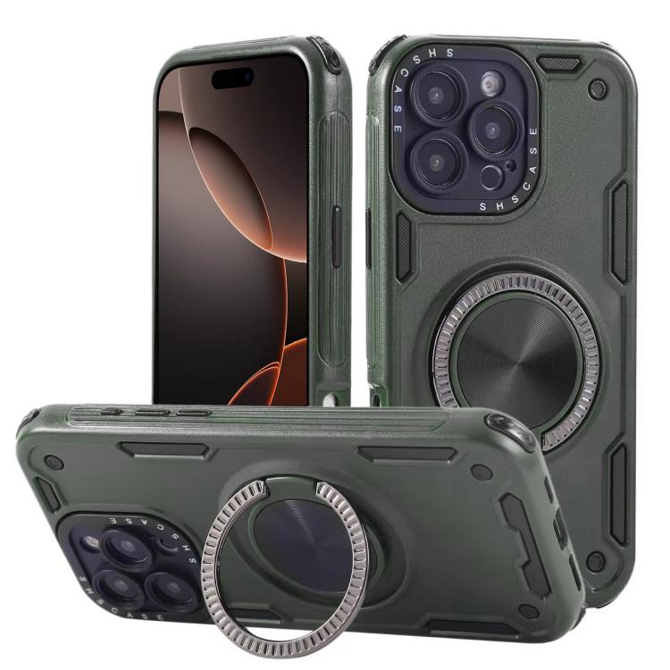 Three-core Mecha 360 Degree Rotation Magnetic Holder Phone Case