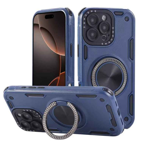 Three-core Mecha 360 Degree Rotation Magnetic Holder Phone Case