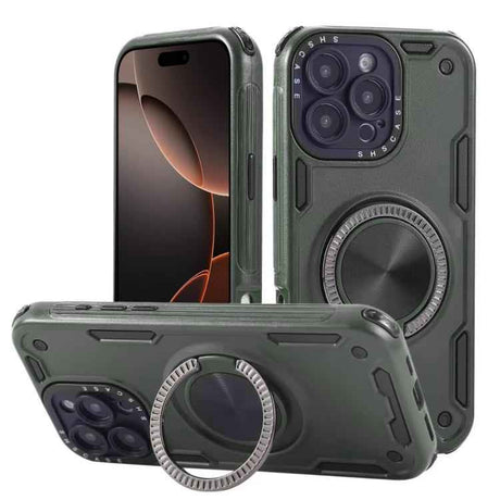 Three-core Mecha 360 Degree Rotation Magnetic Holder Phone Case