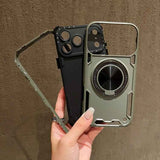 Three-core Mecha 360 Degree Rotation Magnetic Holder Phone Case