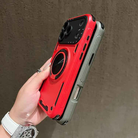 Three-core Mecha 360 Degree Rotation Magnetic Holder Phone Case