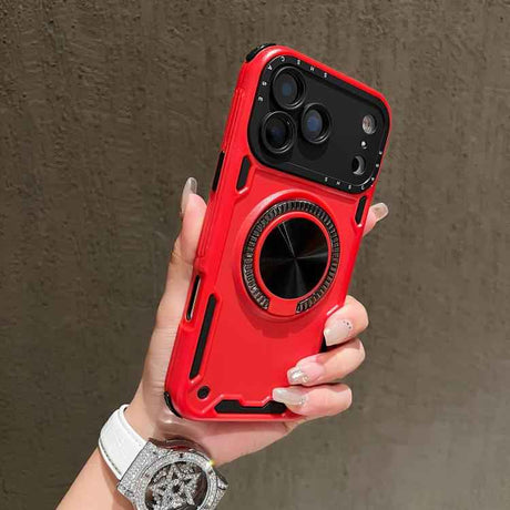 Three-core Mecha 360 Degree Rotation Magnetic Holder Phone Case