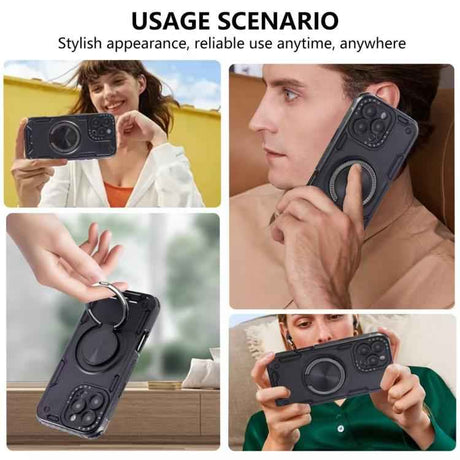 Three-core Mecha 360 Degree Rotation Magnetic Holder Phone Case
