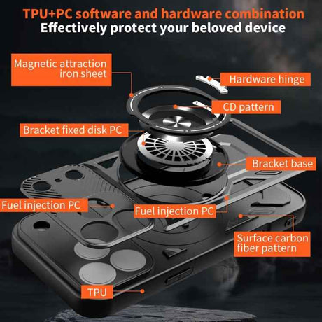 Armor Rotating Holder MagSafe Phone Case