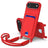 Integrated Card Bag Solid Color Liquid Silicone Phone Case Gen2 with Short Lanyard