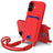 Integrated Card Bag Solid Color Liquid Silicone Phone Case Gen2 with Short Lanyard