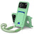 Integrated Card Bag Solid Color Liquid Silicone Phone Case Gen2 with Short Lanyard
