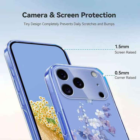 Flower Pattern Painted TPU Phone Case
