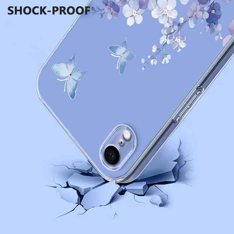 Flower Pattern Painted TPU Phone Case