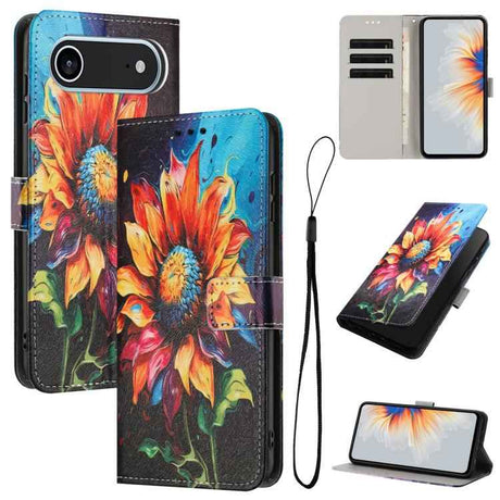 Color Drawing Pattern Leather Phone Case