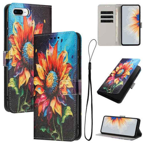 Color Drawing Pattern Leather Phone Case