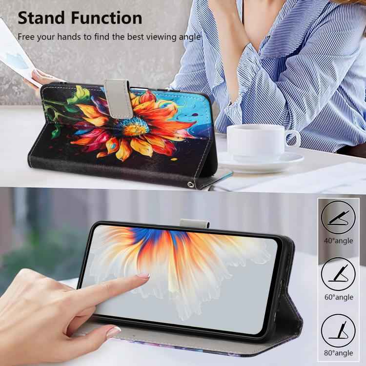 Color Drawing Pattern Leather Phone Case