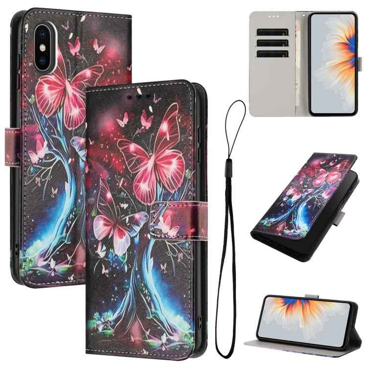 Color Drawing Pattern Leather Phone Case