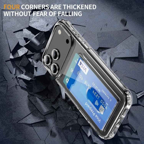 Crystal Clear Card Slot PC Hybrid TPU Phone Case