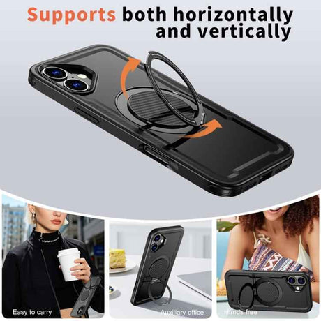 Metal 360 Degree Rotation Holder MagSafe Phone Case