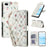 Flower Pattern Buckle Leather Phone Case with Lanyard