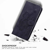 Retro Skin Feel Butterflies Embossing Horizontal Flip Leather Phone Case