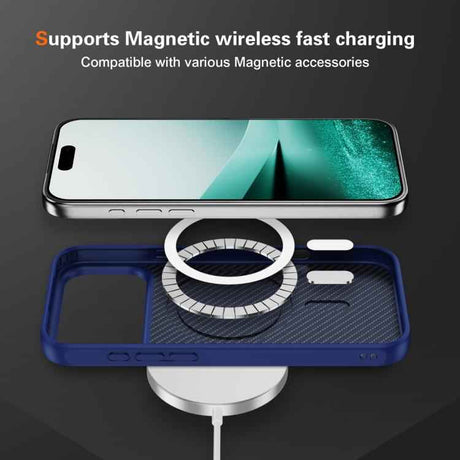 Carbon Fiber Texture Skin-feel MagSafe Phone Case