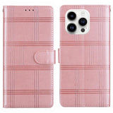 Embossed Checkered Leather Phone Case