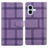 Embossed Checkered Leather Phone Case