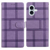 Embossed Checkered Leather Phone Case