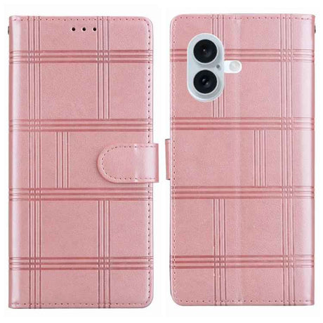 Embossed Checkered Leather Phone Case