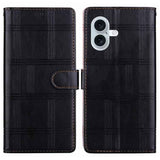 Embossed Checkered Leather Phone Case