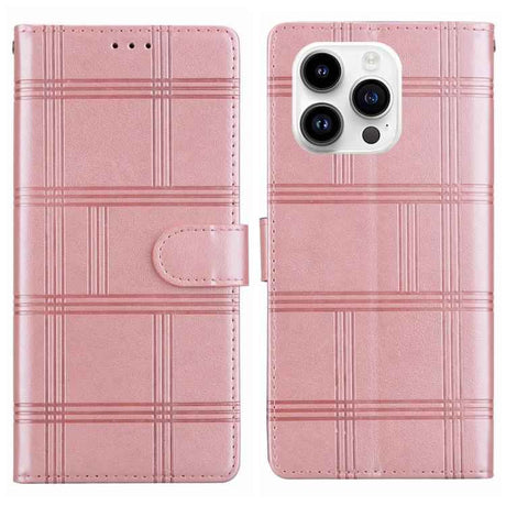 Embossed Checkered Leather Phone Case