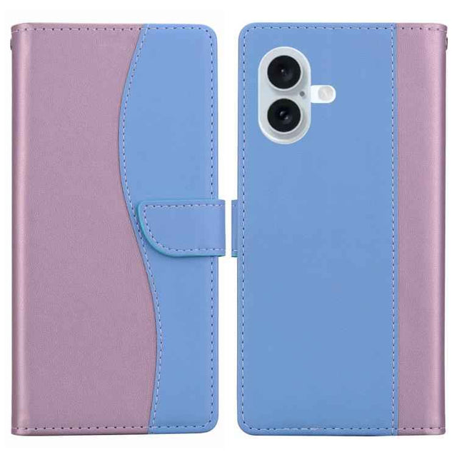 Embossed Two-Color Leather Phone Case