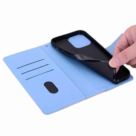 Embossed Two-Color Leather Phone Case