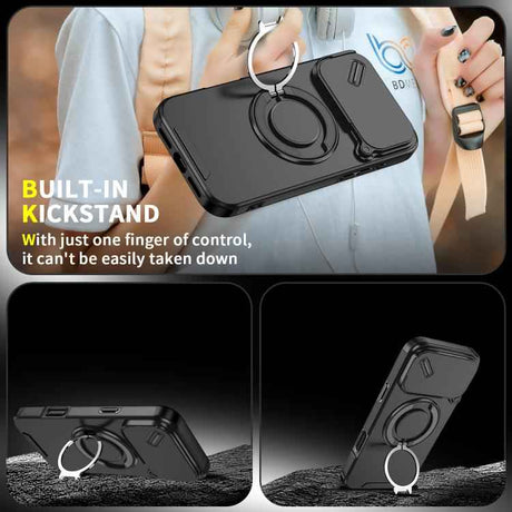 Sliding Camshield Ring Holder Phone Case