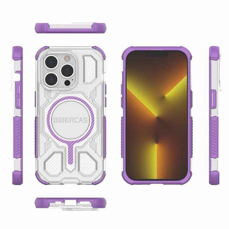 BIBERCAS Transparent Color Series MagSafe Air Bag Shockproof Phone Case