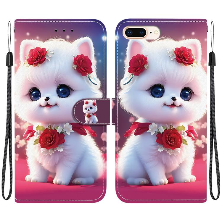 Crystal Texture Colored Drawing Leather Phone Case