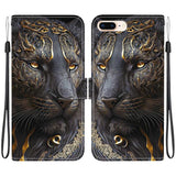 Crystal Texture Colored Drawing Leather Phone Case