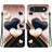 Crystal Texture Colored Drawing Leather Phone Case