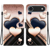 Crystal Texture Colored Drawing Leather Phone Case