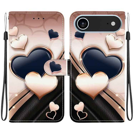 Crystal Texture Colored Drawing Leather Phone Case