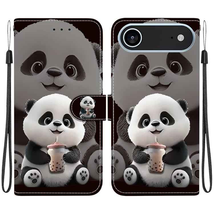 Crystal Texture Colored Drawing Leather Phone Case