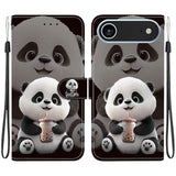 Crystal Texture Colored Drawing Leather Phone Case