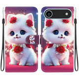 Crystal Texture Colored Drawing Leather Phone Case