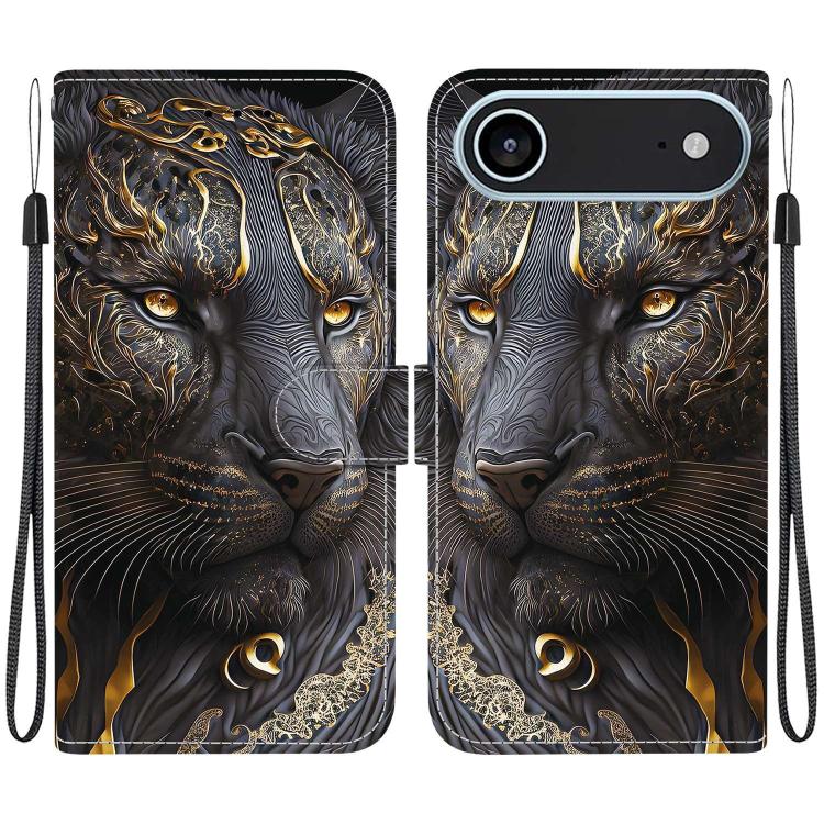 Crystal Texture Colored Drawing Leather Phone Case
