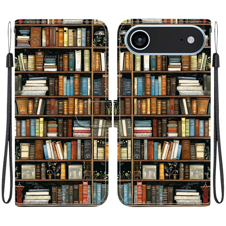 Crystal Texture Colored Drawing Leather Phone Case