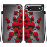 Crystal Texture Colored Drawing Leather Phone Case