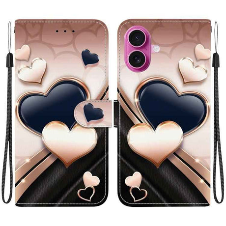 Crystal Texture Colored Drawing Leather Phone Case