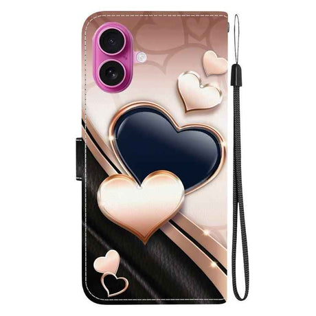 Crystal Texture Colored Drawing Leather Phone Case