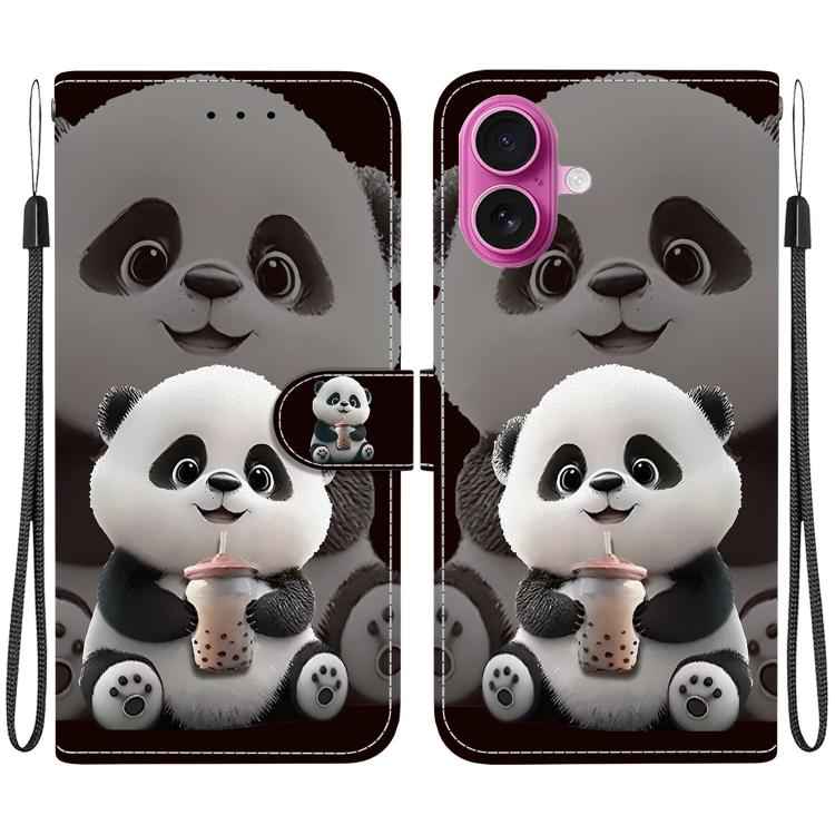 Crystal Texture Colored Drawing Leather Phone Case