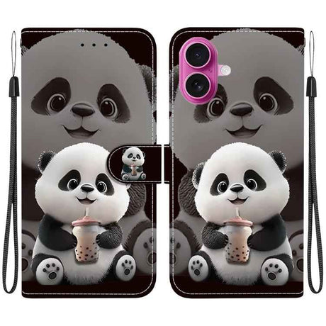 Crystal Texture Colored Drawing Leather Phone Case