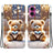 Crystal Texture Colored Drawing Leather Phone Case